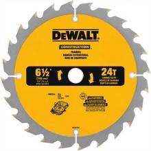 DeWalt DW9154 - 6-1/2" 24T Carbide Blade (Framing)