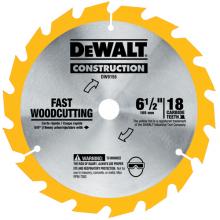 DeWalt DW9155 - 6-1/2" 18T Carbide Blade (Fast Cutting)