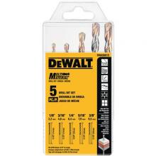 DeWalt DWA56015 - 5-Pc. Multi Material Set (1/8", 3/16", 1/4", 5/16", 3/8")