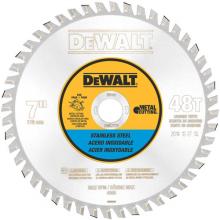 DeWalt DWA7772 - 7" 48T Stainless Steel Metal Cutting 20mm Arbor