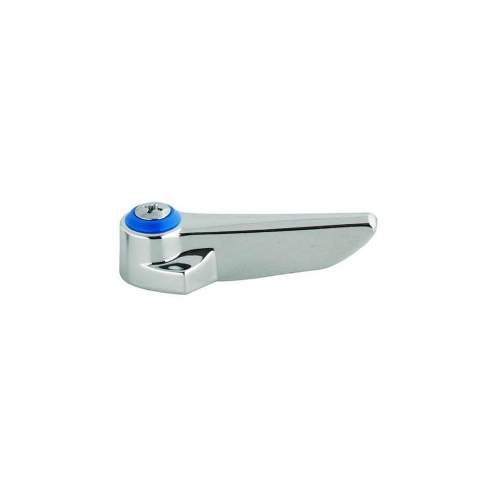 Lever Handle w/ Anti-Microbial Coating, Blue Index (Cold) &amp; Screw