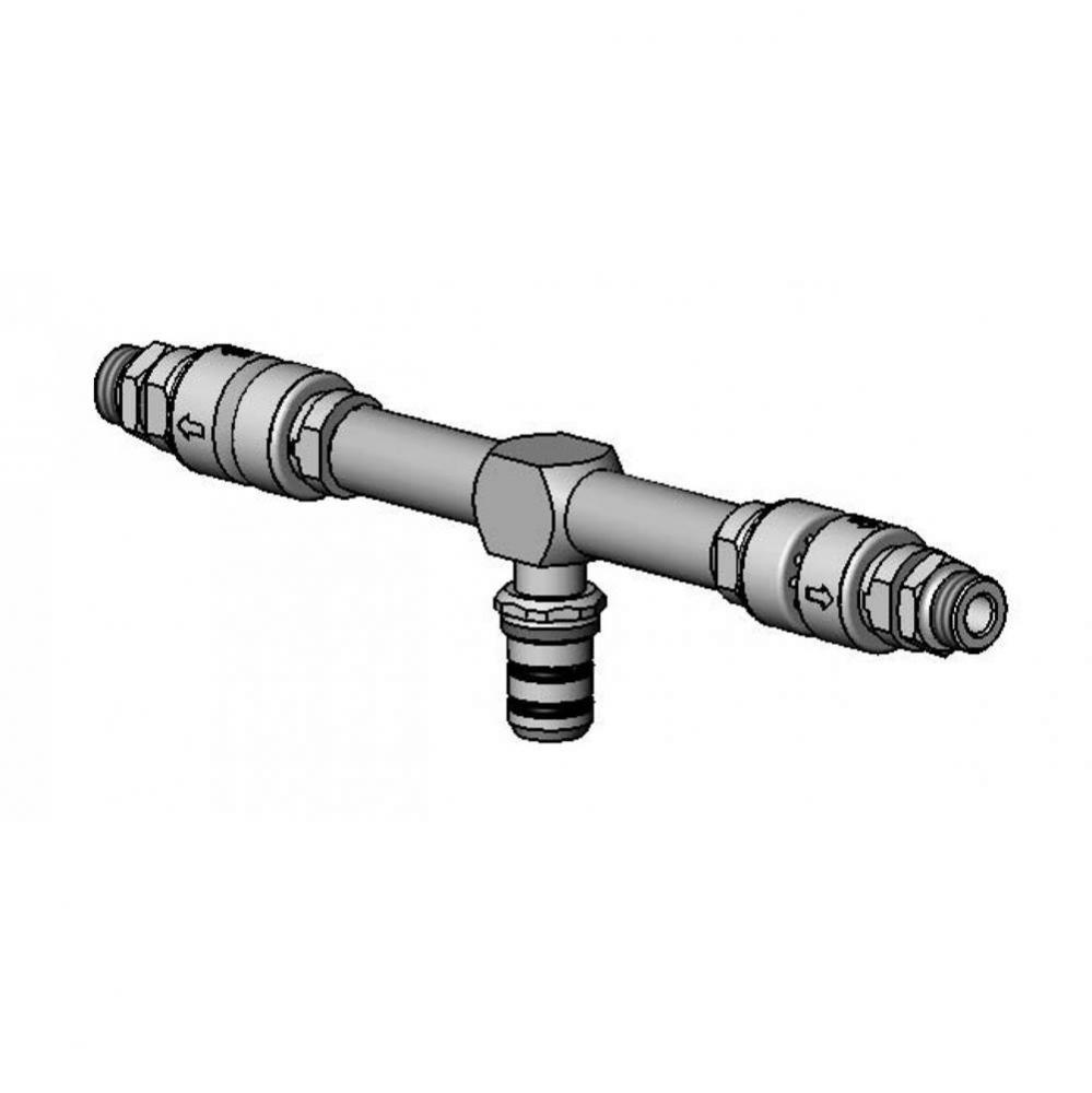 Swivel Tee Assembly w/ (2) Vacuum Breakers