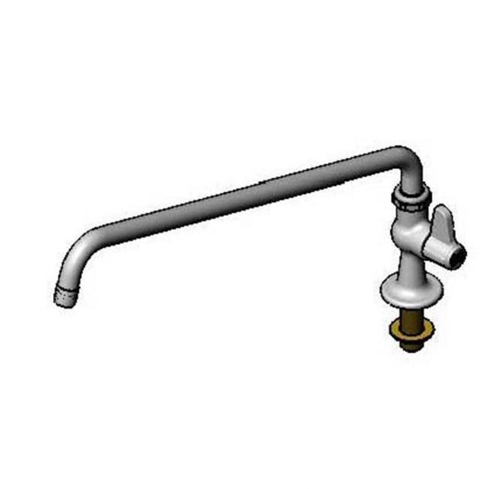 Equip Faucet, Single Hole / Single Temp, 18&apos;&apos; Swing Nozzle, Laminar Outlet, Lever Handle
