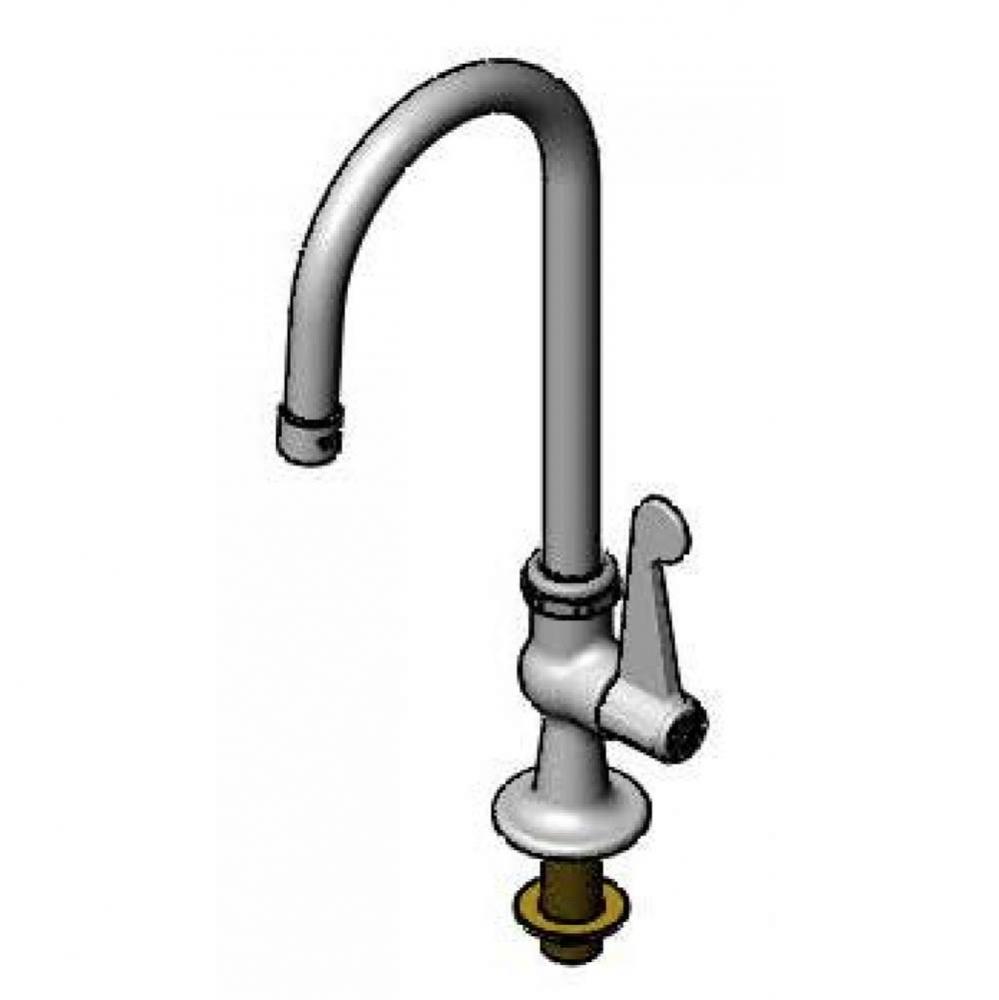 Faucet, Single Hole, 5-1/2&apos;&apos; Swivel Gooseneck w/ 0.5 GPM VR Non-Aerated Spray Device &am