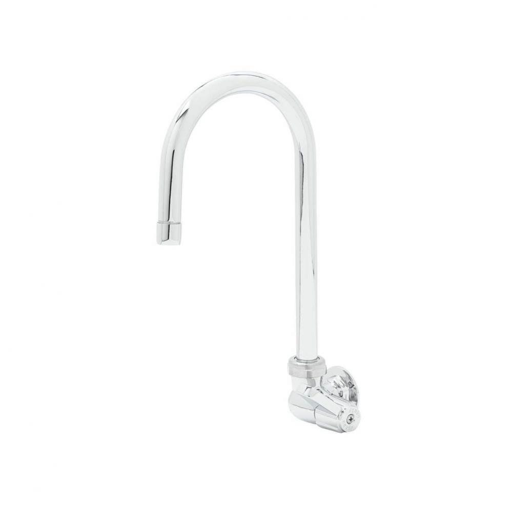 equip Single Hole, Single Temp Wall Mount Faucet, 5-9/16&apos;&apos; Swivel GN, 1/2&apos;&apos; NP