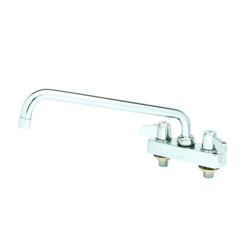 Equip Workboard Faucet, 4&apos;&apos; c/c Deck Mount, Lever Handles, 12&apos;&apos; Swing Nozzle