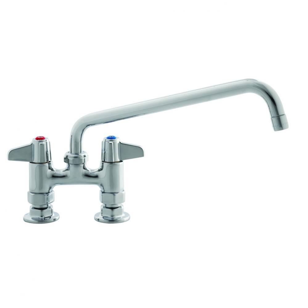 4&apos;&apos; Deck Mount Faucet, 10&apos;&apos; Swing Nozzle, 2.2 GPM Aerator, Lever Handles, Supp