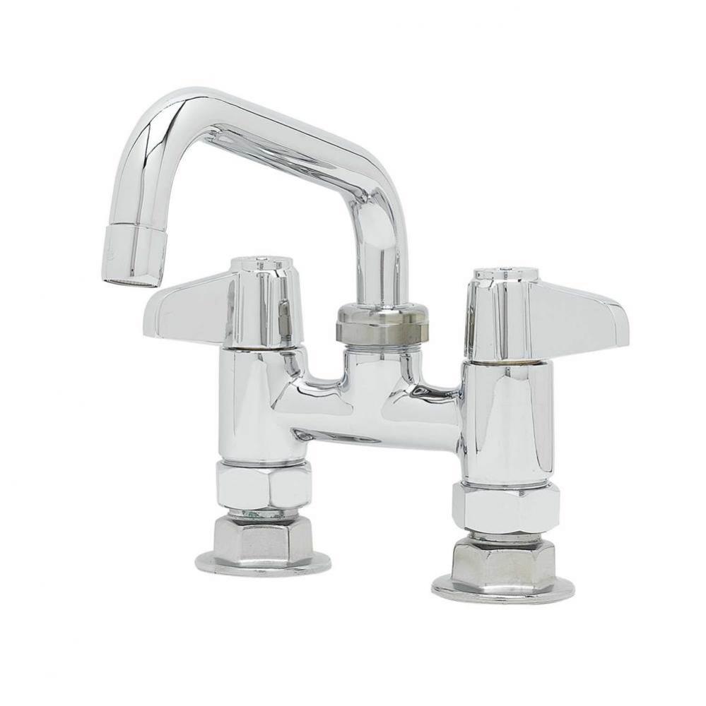 Faucet, Deck Mount, 4&apos;&apos; Centers, 6&apos;&apos; Swing Nozzle