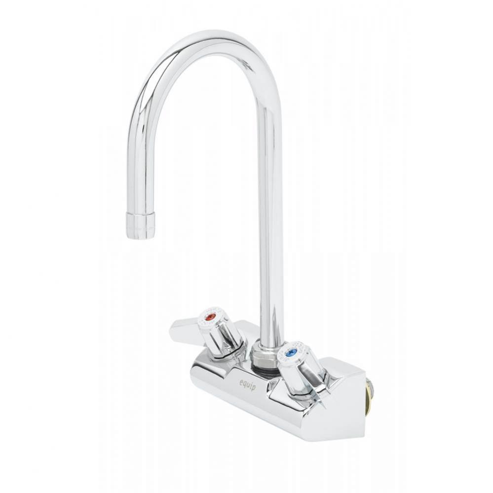 Equip 4&apos;&apos; Wall Mount Faucet w/ 5-1/2&apos;&apos; Swivel Gooseneck, 2.2Gpm Aerator