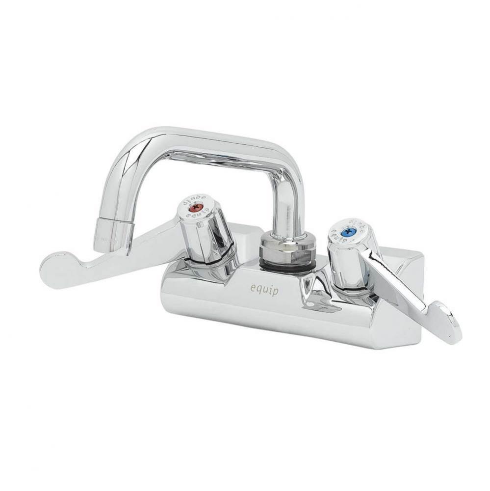 Equip 4&apos;&apos; Wall Mount Faucet w/ 6&apos;&apos; Swing Nozzle, 4&apos;&apos; Wrist Handles,