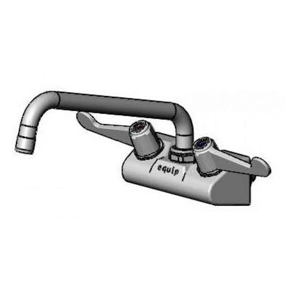 Equip 4&apos;&apos; Wall Mount Faucet w/ 10&apos;&apos; Swing Nozzle, 4&apos;&apos; Wrist Handles,