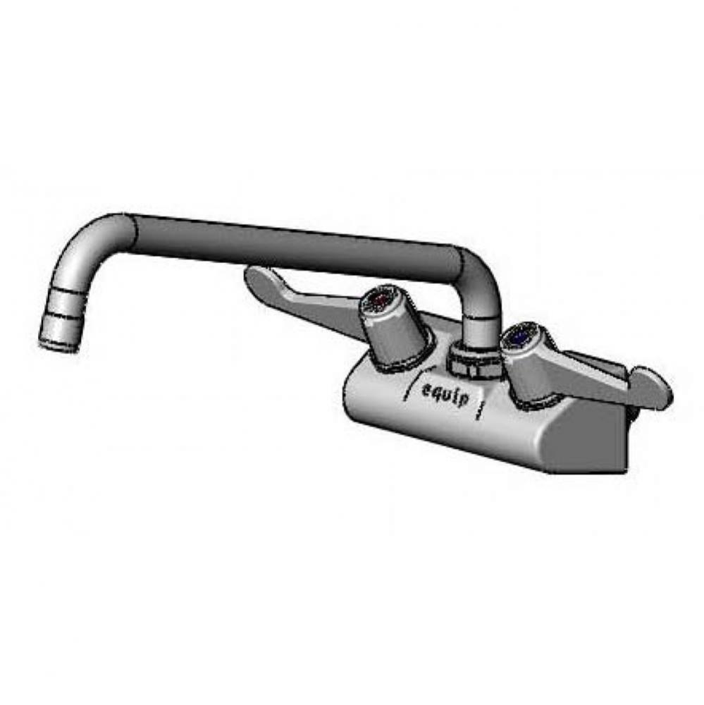 Equip 4&apos;&apos; Wall Mount Faucet w/ 12&apos;&apos; Swing Nozzle, 4&apos;&apos; Wrist Handles,