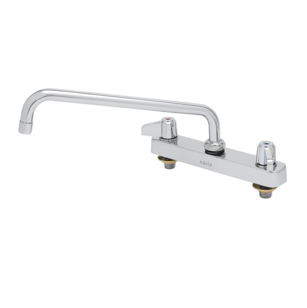 Equip 8&apos;&apos; Deck Mount Workboard Faucet, 12&apos;&apos; Swing Nozzle, Lever Handles