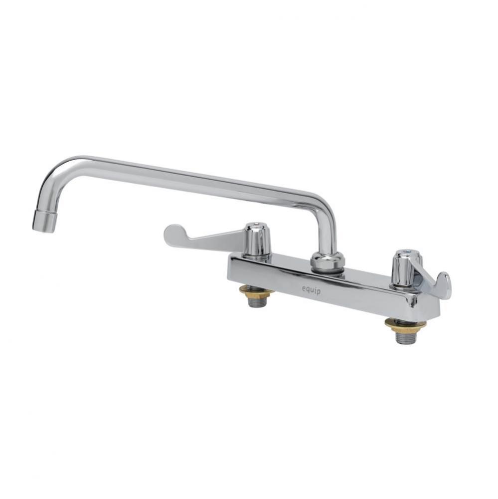 Equip 8&apos;&apos; Deck Mount Workboard Faucet, 10&apos;&apos; Swing Nozzle, 4&apos;&apos; Wrist-