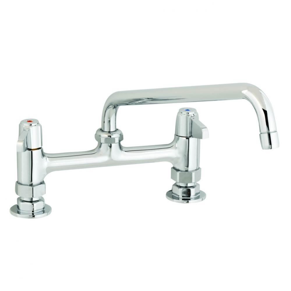 equip 8&apos;&apos; Deck Mount Faucet, Lever Handles, 6&apos;&apos; Swing Nozzle &amp; 1/2&apos;&a