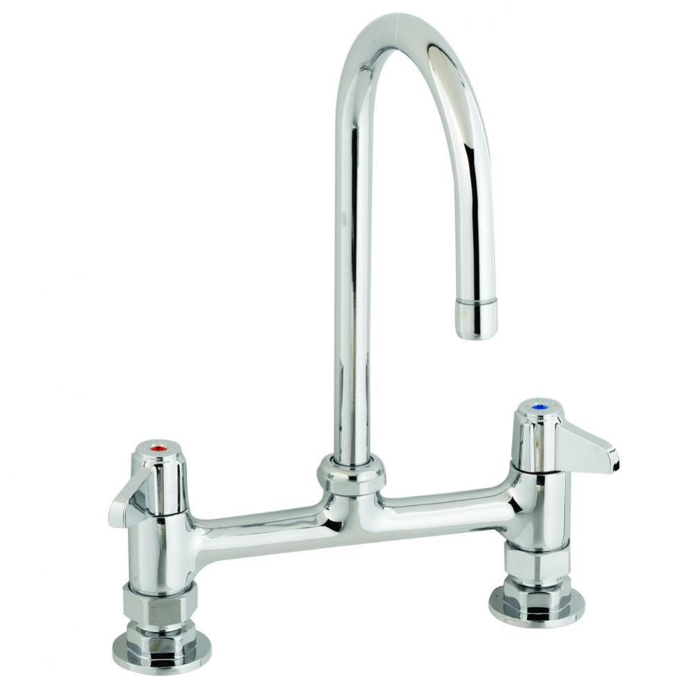 Faucet,8&apos;&apos; Centers,Deck Mount,5&apos;&apos; Spout