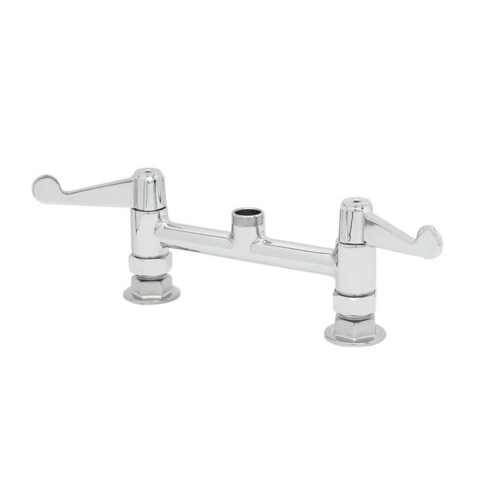 Equip 8&apos;&apos; c/c Deck Mount Faucet, Swivel Outlet, Less Nozzle, 4&apos;&apos; Wrist-Action