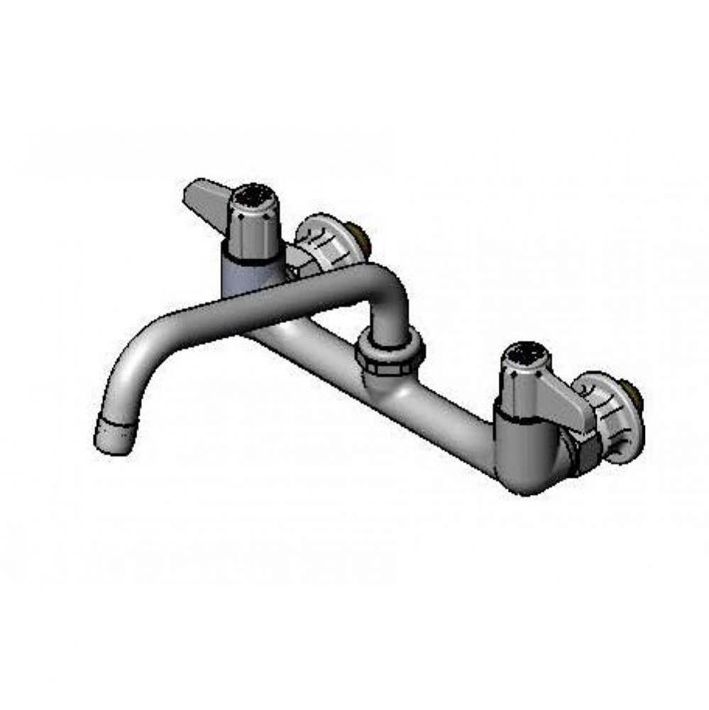 8&apos;&apos; Wall Mount Faucet, Lever Handles, 8&apos;&apos; Swing Nozzle &amp; 1/2&apos;&apos; B