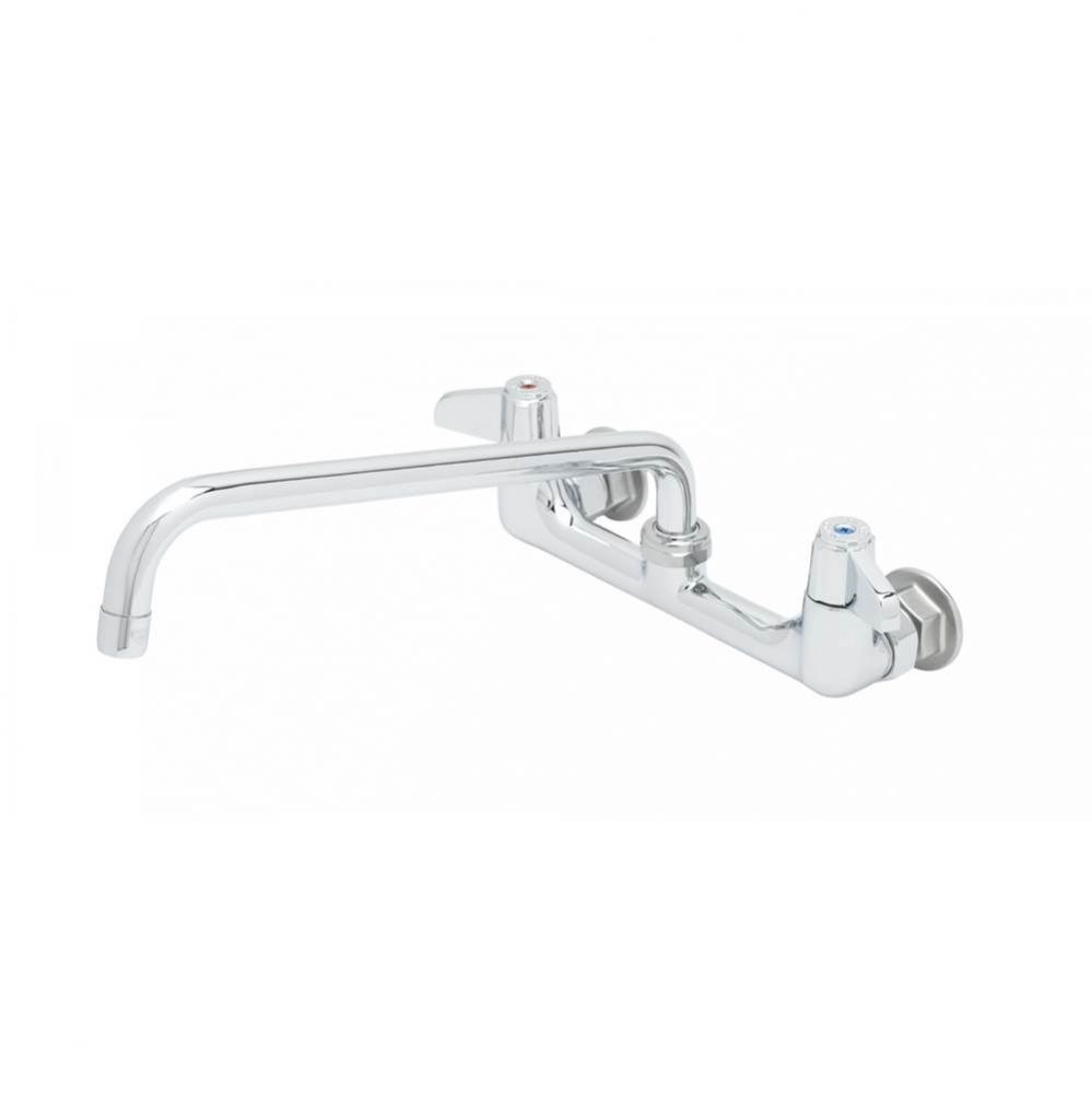 8&apos;&apos; Wall Mount Faucet, Lever Handles, 12&apos;&apos; Swing Nozzle &amp; 1/2&apos;&apos;