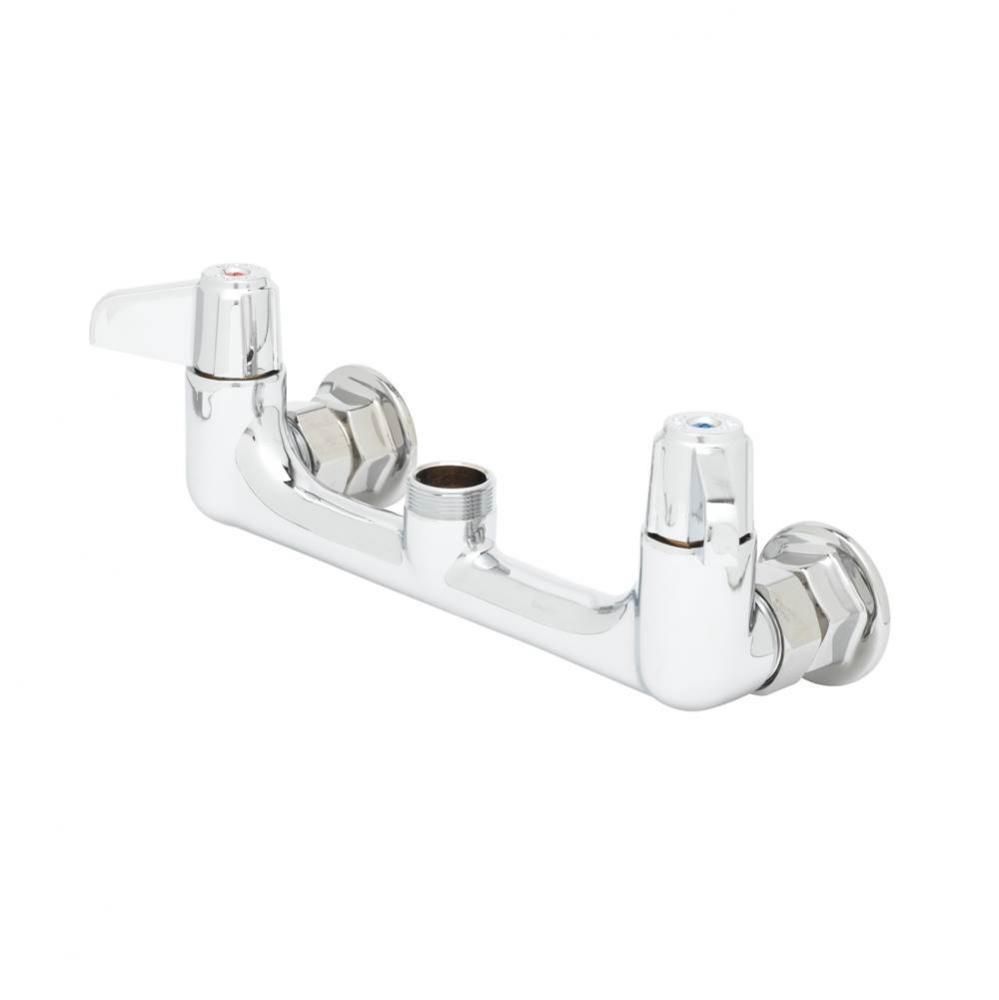 8&apos;&apos; Wall Mount Faucet, Lever Handles &amp; 00EE Wall Flanges (Less Nozzle)