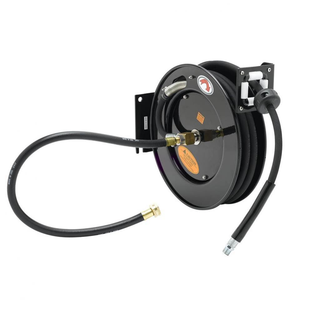 Hose Reel, 1/2&apos;&apos; x 50&apos;, No Spray Gun/Valve, 3&apos; Connector Hose equip