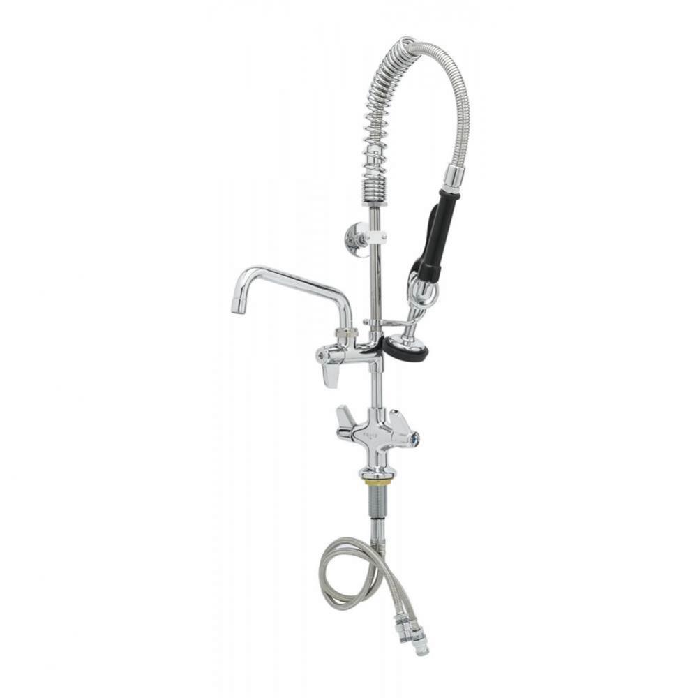 Equip Mini-PRU: Single Hole, Dual-Temp, 5SV, 8&apos;&apos; Swing Nozzle, Lever Handles, Wall Brack