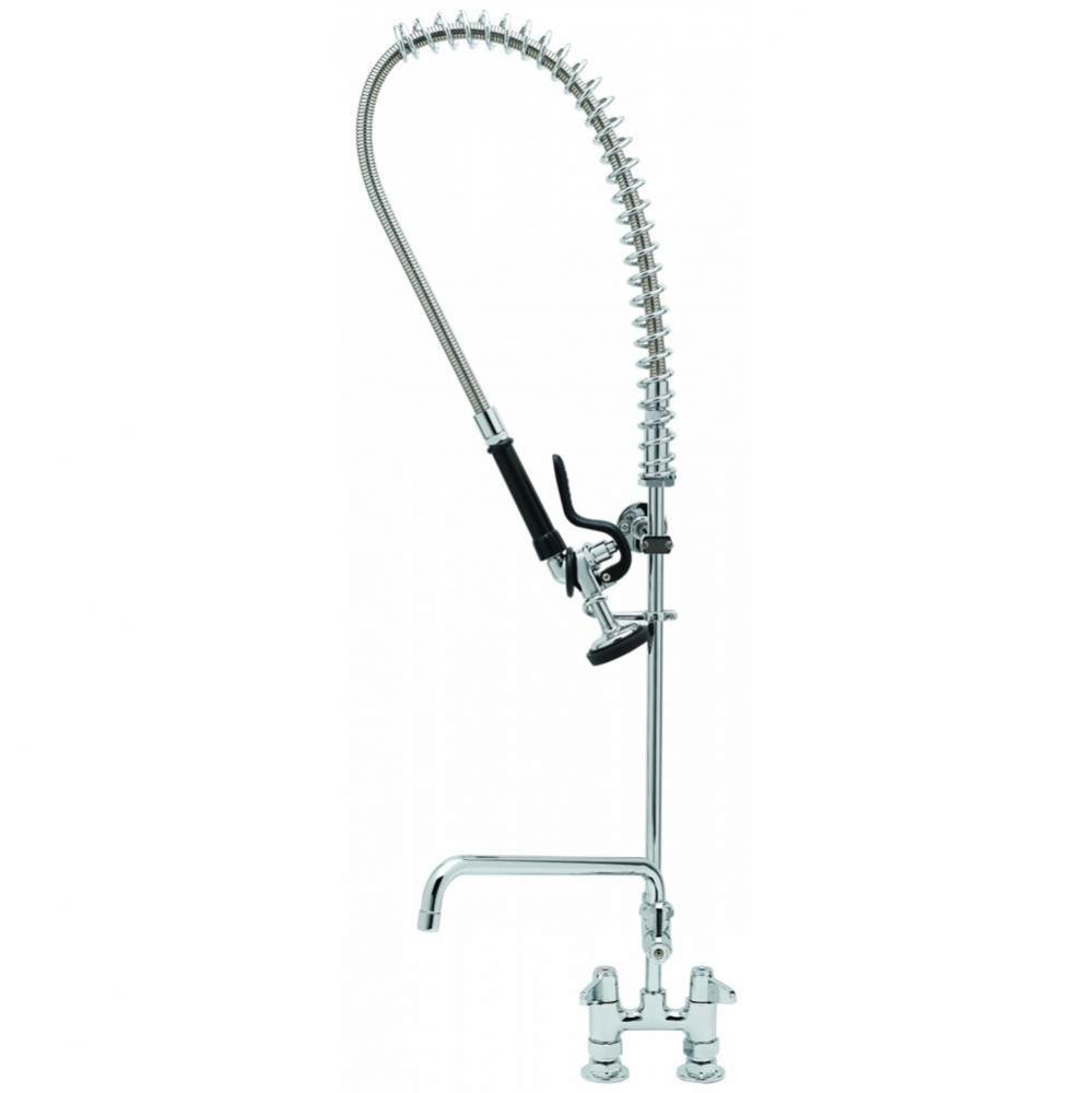 Equip Pre-Rinse, 4&apos;&apos; Deck Mount Base, Add-On Faucet w/ 12&apos;&apos; Swing Nozzle, 5SV