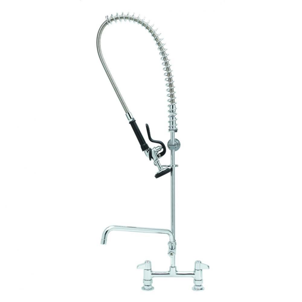 Pre-Rinse Unit, 8&apos;&apos; Deck Mount, Add-On Faucet, 12&apos;&apos; Swing Nozzle, 5SV Spray Va