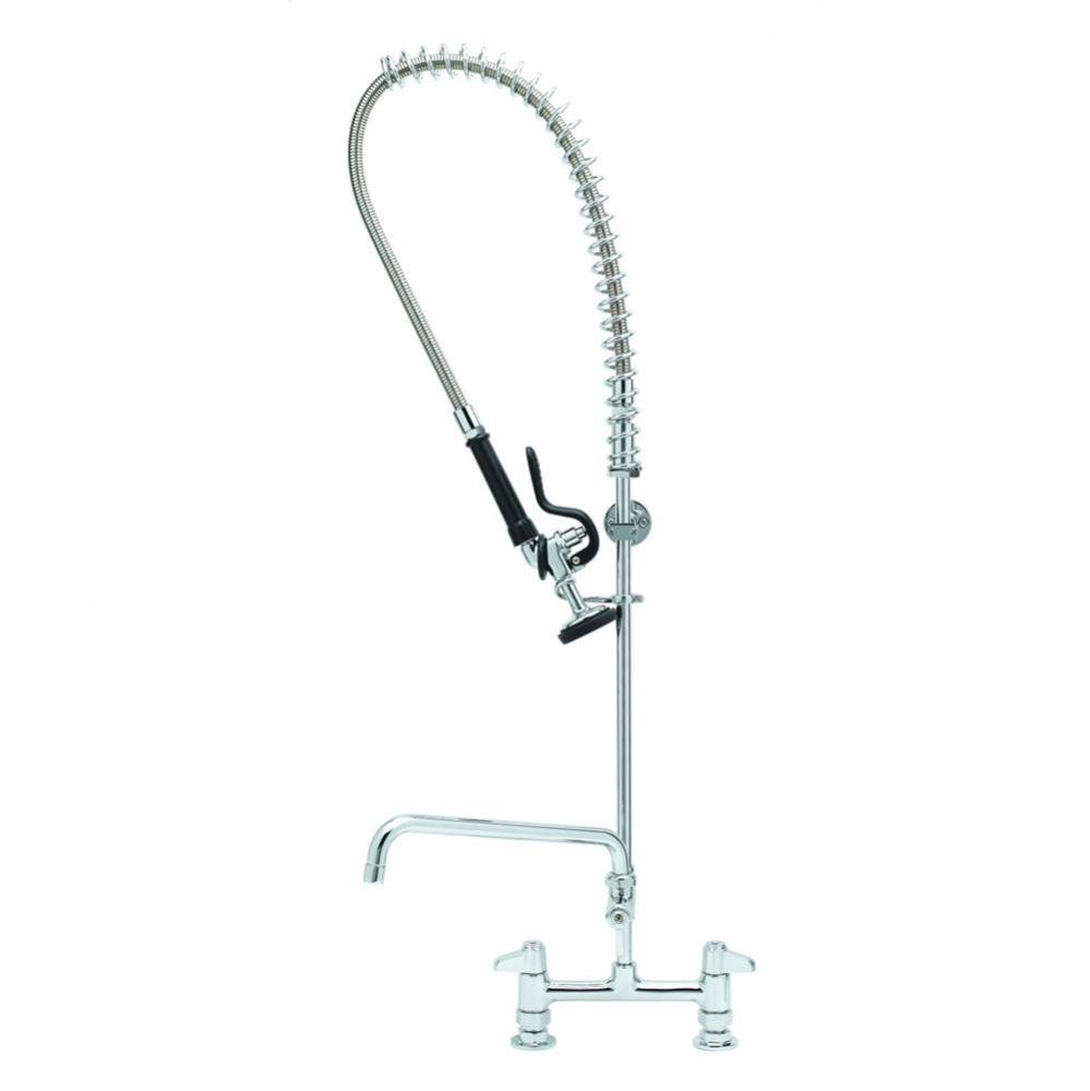 Pre-Rinse Unit, 8&apos;&apos; Deck Mount, 14&apos;&apos; Add-On Faucet, Lever Handles, 5SV Spray V