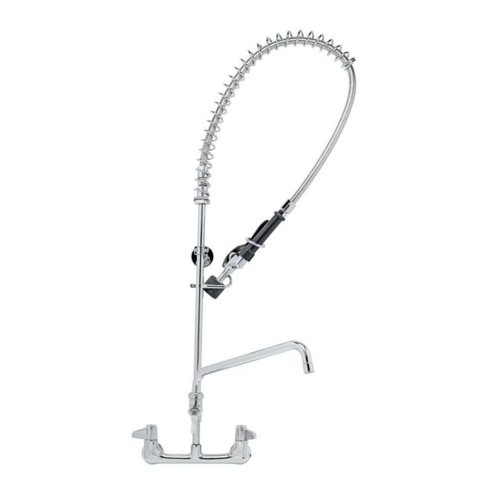 Pre-Rinse Unit: 8&apos;&apos; Wall Mount, Low-Flow Spray Valve, Add-On Faucet &amp; 12&apos;&apos;