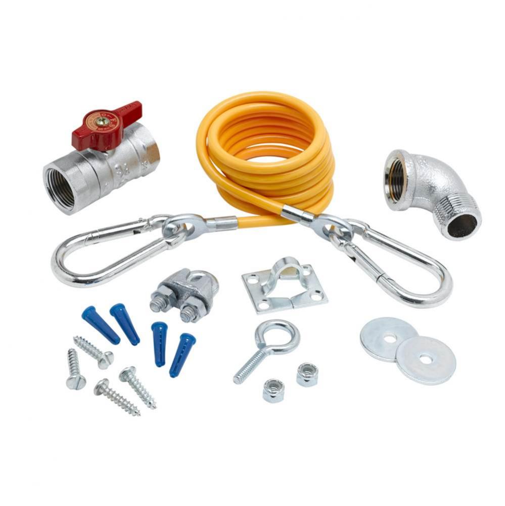 Gas Appliance Connectors, Installation Kit with 3/4&apos;&apos; Elbow