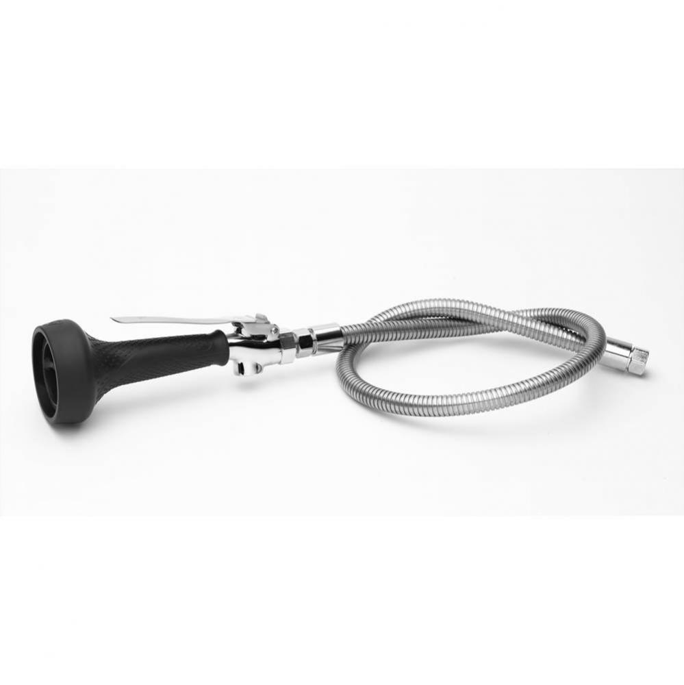 Spray Valve w/ Low Flow Head (B-0108-C) w/ 44&apos;&apos; Flexible Stainless Steel Hose, Less Hand