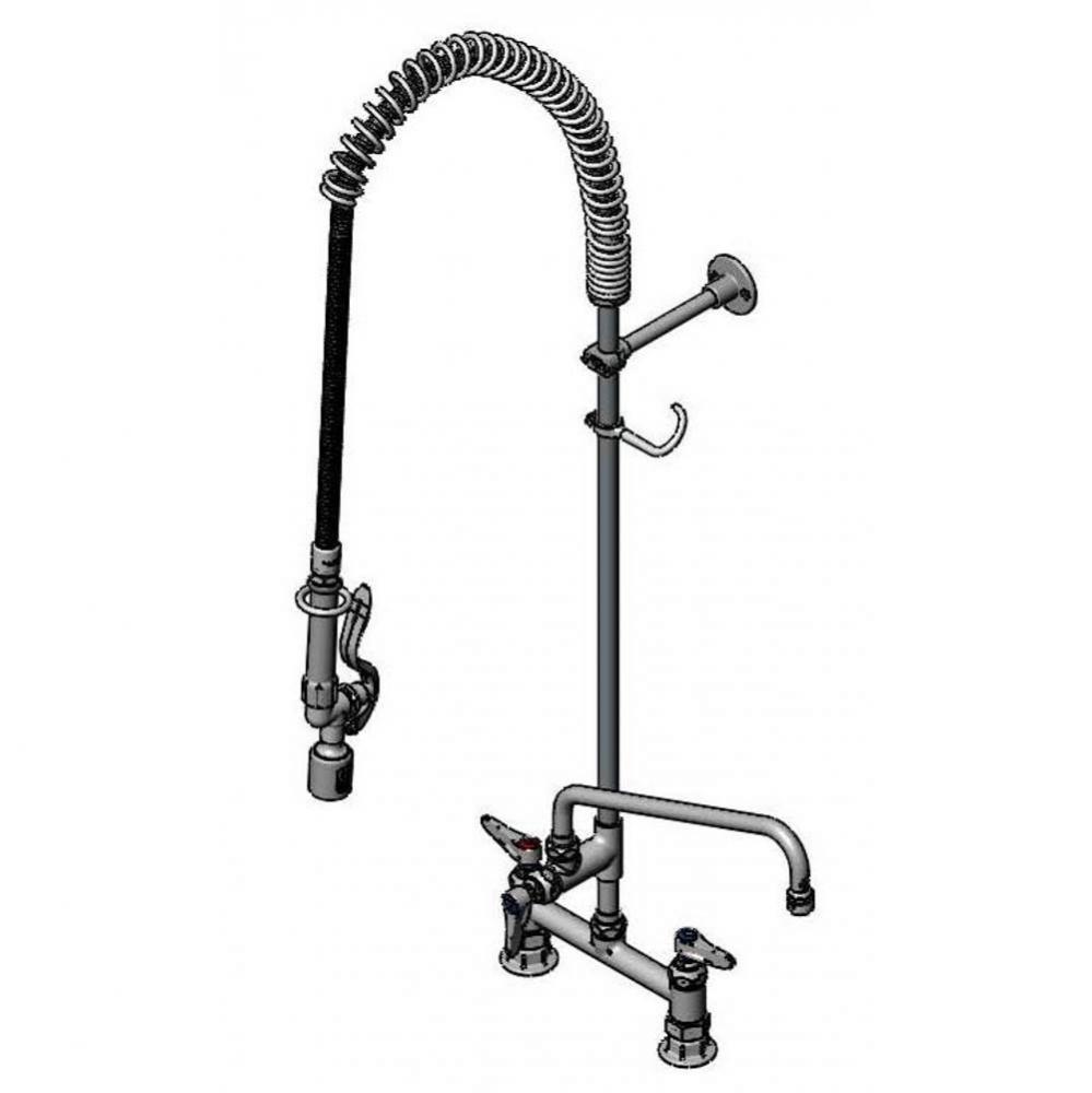 EasyInstall Pre-Rinse, 8&apos;&apos; Deck Mount, 12&apos;&apos; Add-On Faucet, B-0107-J, Wall Brac