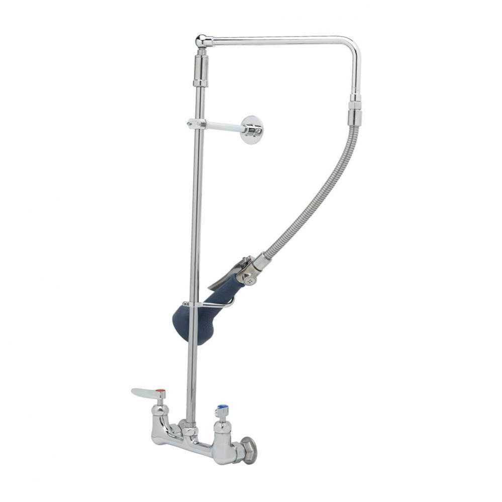 Pre-Rinse, 8&apos;&apos;c/c Wall Mnt, Qverhead Swivel Arm, B-0108-C, Wall Bracker, 26&apos;&apos;