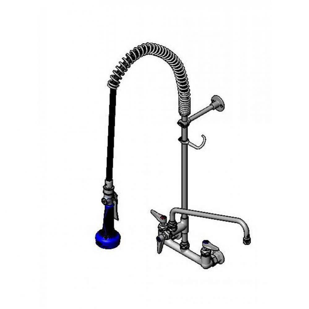 EasyInstall Pre-Rinse Unit: 8&apos;&apos; Wall Mount, Ceramas, Lever Handles, Swivel B-0108, B-023