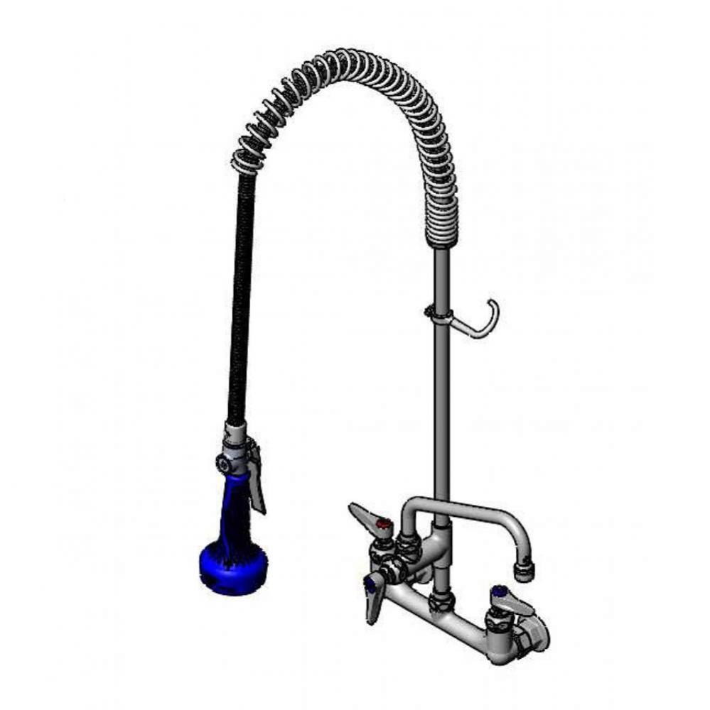 EasyInstall Pre-Rinse, Spring Action, 8&apos;&apos; Wall Mount Base, 8&apos;&apos; Add-On Faucet,