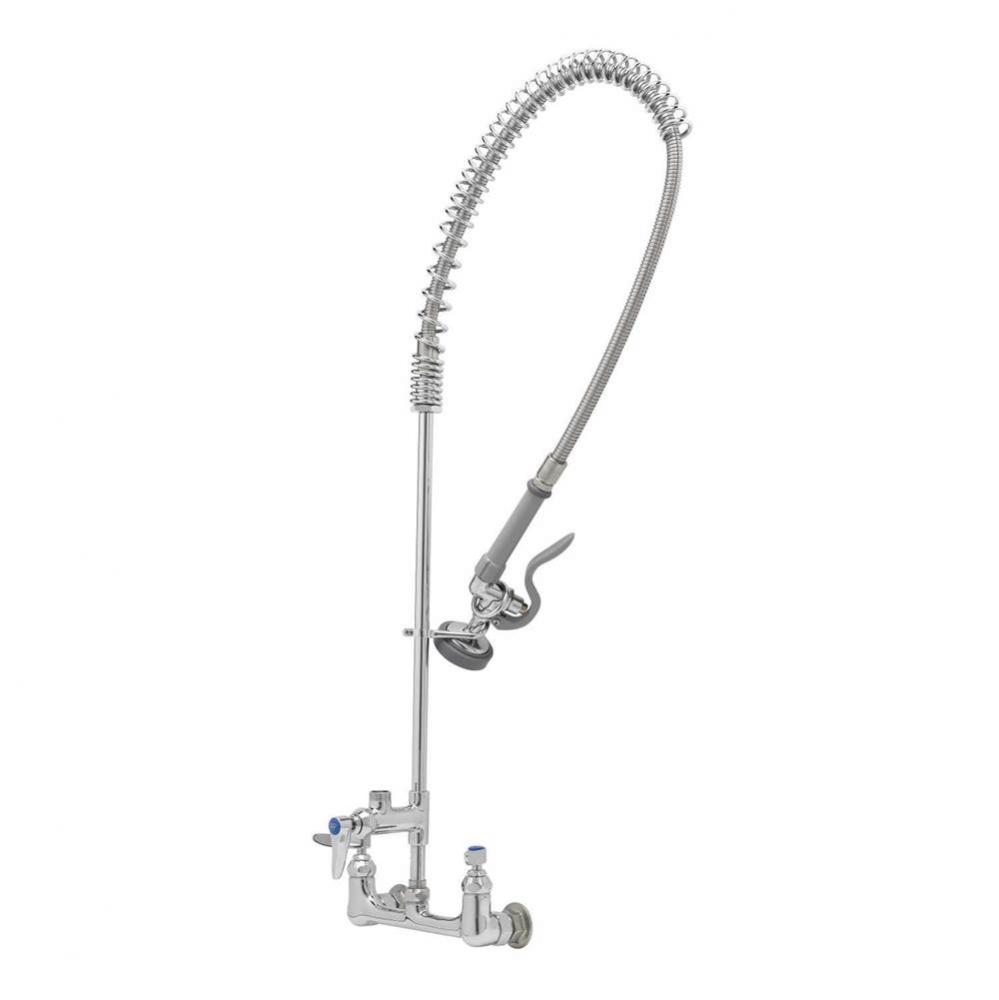 EasyInstall Pre-Rinse, Spring Action, Wall Mount, 8&apos;&apos; Centers, Add-On Faucet Less Nozzle