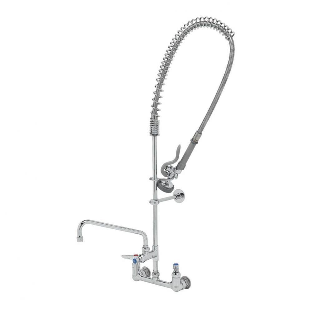 EasyInstall Pre-Rinse, Spring Action, 8&apos;&apos; Wall Mount Base, 10&apos;&apos; Add-On Faucet,