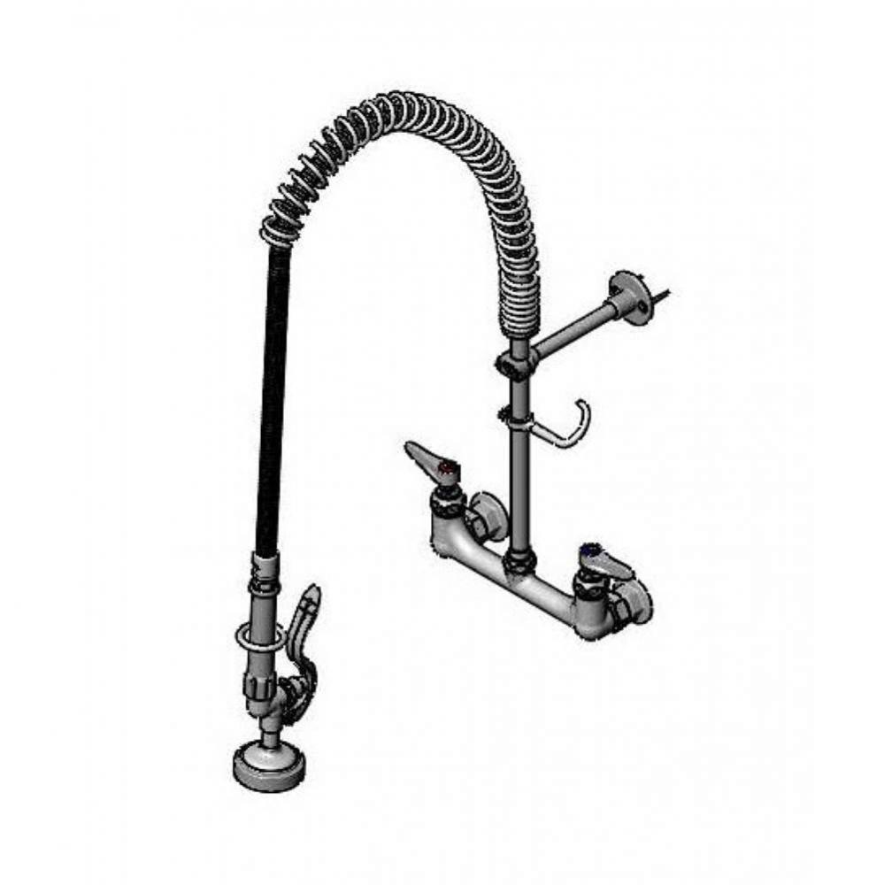 8&apos;&apos; Wall Mount Pre-Rinse Unit, 12&apos;&apos; Riser, B-0107 Spray Valve