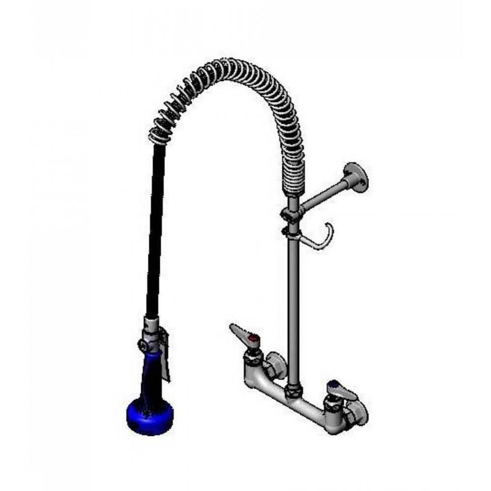 Easy-Install Pre-Rinse: 8&apos;&apos; Wall Mount, 1/2&apos;&apos;NPT Male Inlets, 18&apos;&apos; R