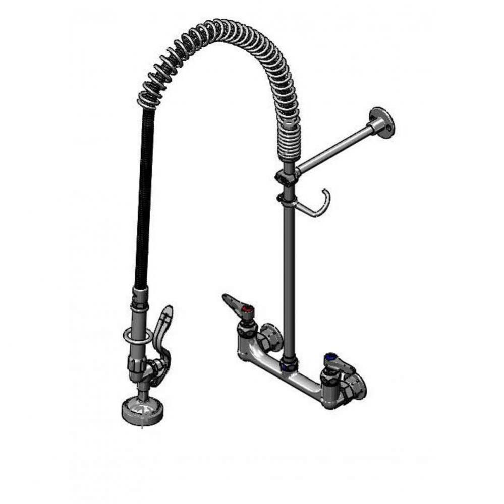 EasyInstall Pre-Rinse, Spring Action, Wall Mount Base, 8&apos;&apos; Centers, 9&apos;&apos; Wall B