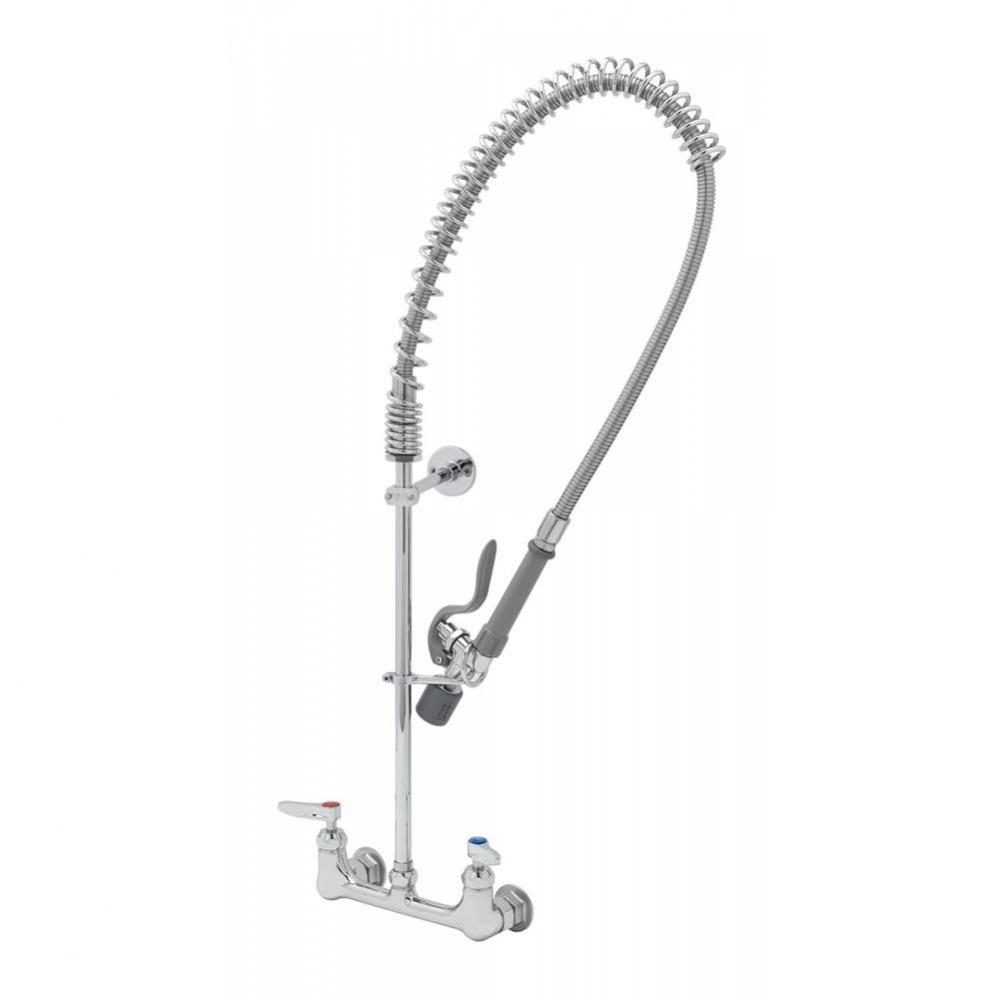 EasyInstall Pre-Rinse, 8&apos;&apos; Wall Mount Faucet, Ceramas, B-0107-J Spray Valve, 6&apos;&apo