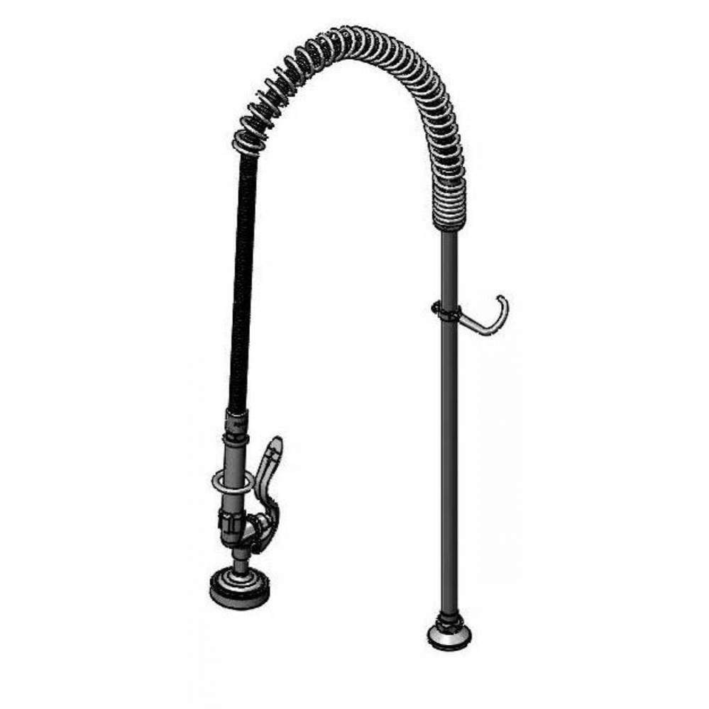 Pre-Rinse Riser Assembly, Spring Action, 44&apos;&apos; Flex Hose &amp; B-0107 PRSV, 1/2&apos;&apo