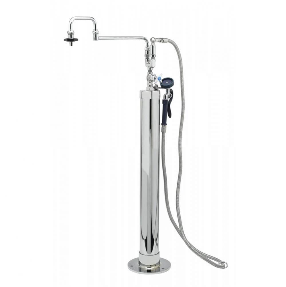 Kettle Kaddy, 18&apos;&apos; Double Joint Nozzle, Spray Valve and 104&apos;&apos; Hose, Single Con