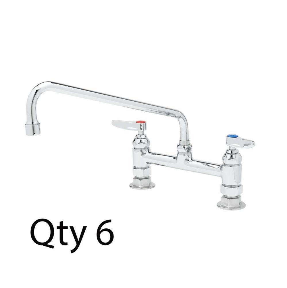 Double Pantry Faucet, Deck Mount, 8&apos;&apos; Centers, 12&apos;&apos; Swing Nozzle (062X) (Qty.