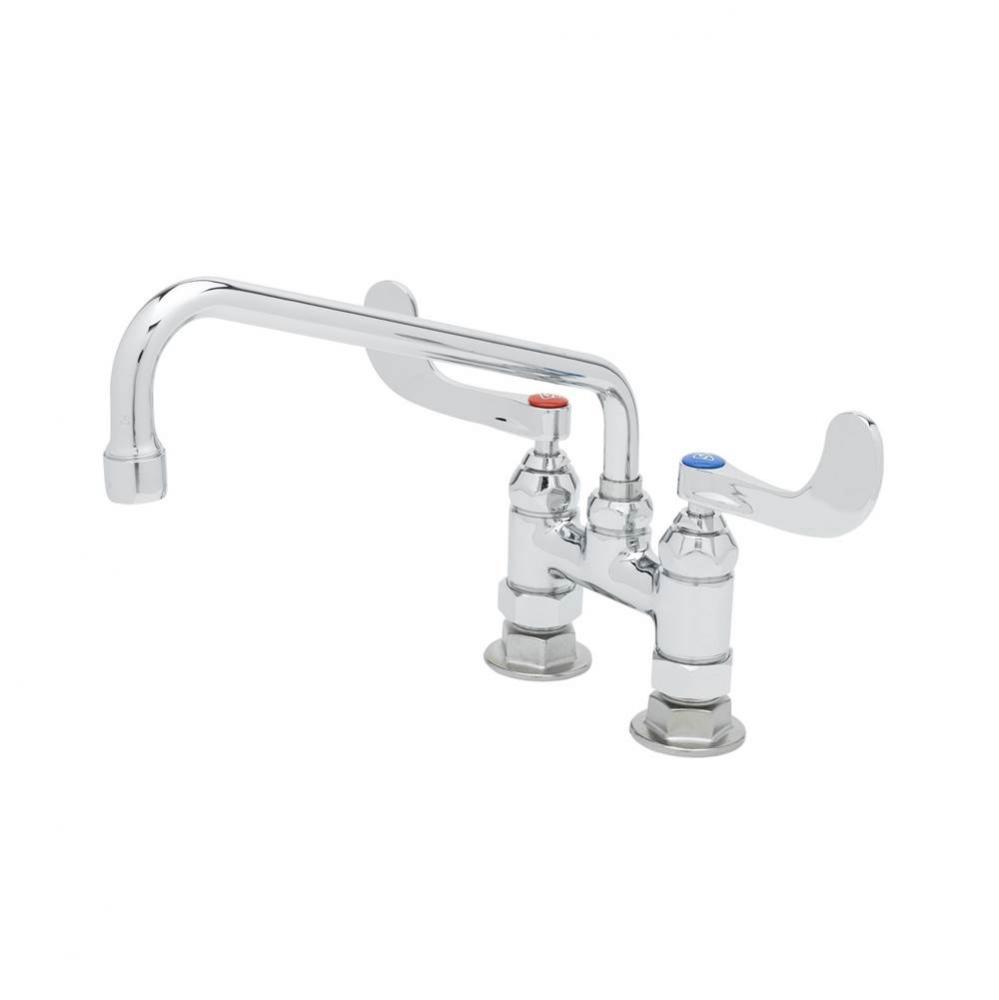 Mixing Faucet, 4&apos;&apos; Deck Mount, Eterna Cartridges, 4&apos;&apos; Wrist Handles, 10&apos;&