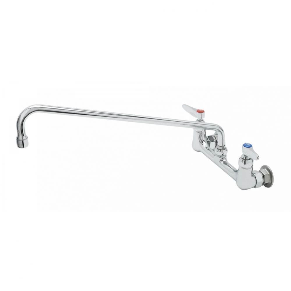 8&apos;&apos; Wall Mount Base Faucet, 18&apos;&apos; Swing Nozzle, 2.2 GPM Aerator, Lever Handles