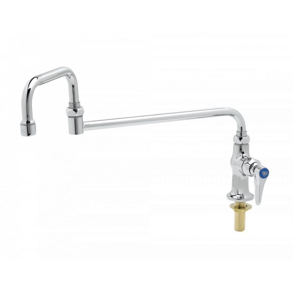 Single Pantry Faucet, Single Hole Base, Deck Mount, 18&apos;&apos; Double-Joint Swing Nozzle