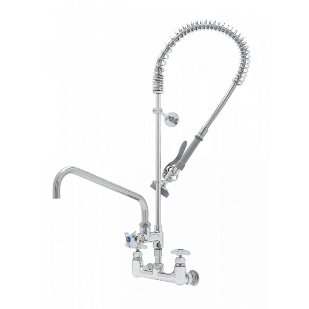 Big-Flo Pre-Rinse Unit: 8&apos;&apos; Wall Mount, Add-On w/ 14&apos;&apos; Swing Nozzle, 36&apos;&