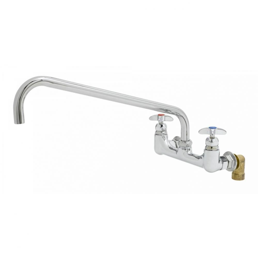 Big-Flo Mixing Faucet, Wall Mount, 8&apos;&apos; Centers, 18&apos;&apos; Swing Nozzle, 00LL Inlets